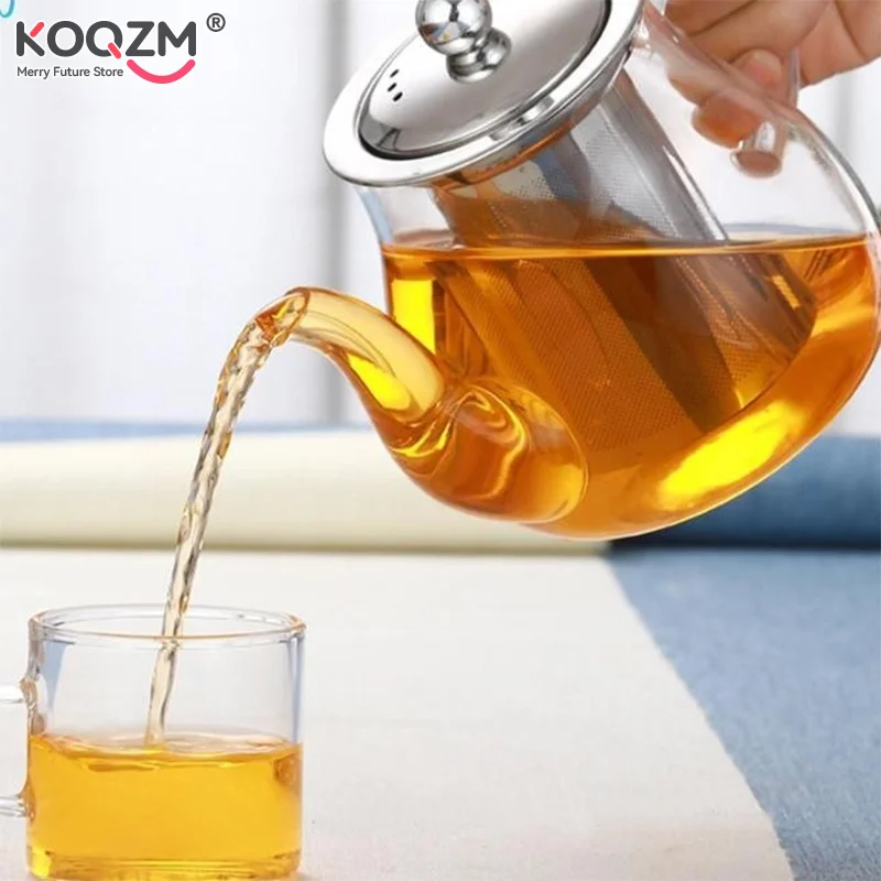 

Stainless Steel Filter Liner Flower Tea Brewing Teapot Electric Ceramic Stove Heating Teapot Glass Teapot