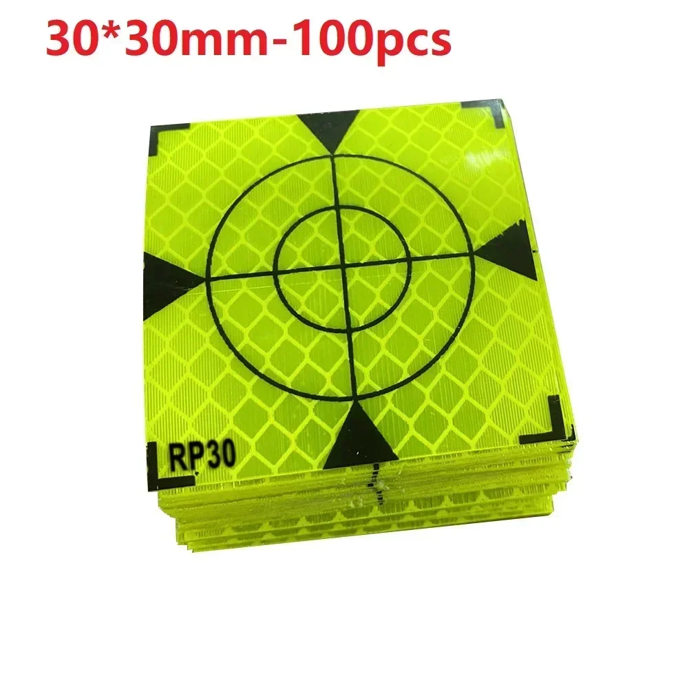 100pcs Cosas Reflector Prismatic Sheet Total Station Parts Reflective Sticker Tape Target Survey Fluorescent Tala Drop Shipping