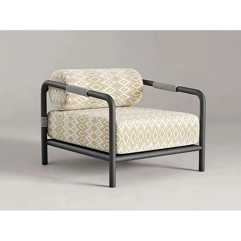 for Outdoor Modern Leisure Furniture Aluminum Garden Sofa Coffee Table Set Metal Terrace Beach Courtyard Hotel Villa