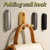 Foldable Clothes Hooks Zinc Alloy Clothes Hats Key Bag Hook Home Kitchen Wall Hanging Storage Rack Bathroom Accessories