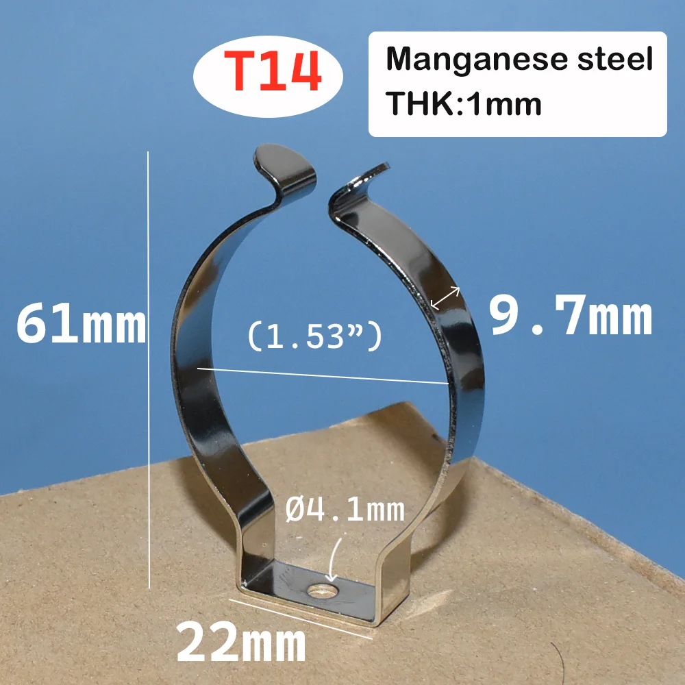 Manganese Steel T12 T13 T14 T17 T19 LED Tube Light Clips Light Bulb Fastener Surface Mounting Bracket Nickel-plated Metal Hanger