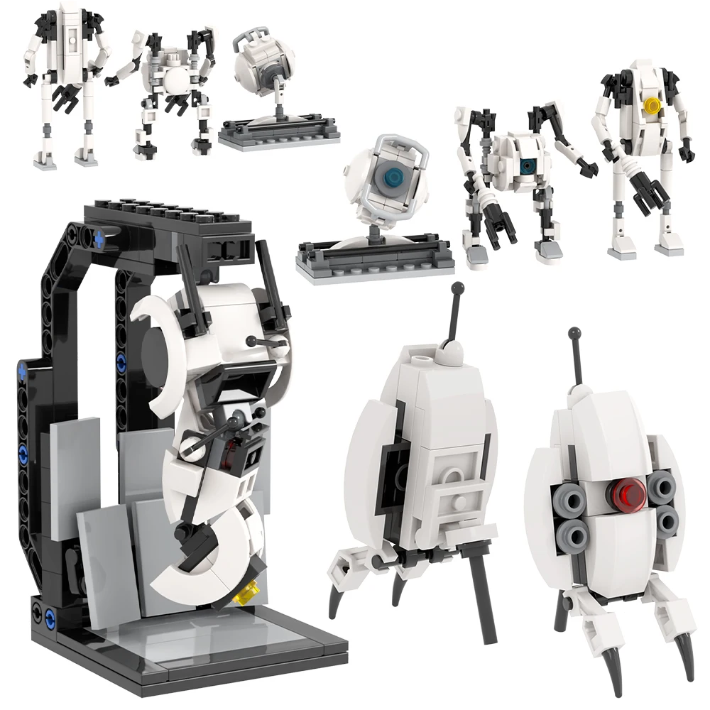 Горячая необычная игра Movie Portal 2, фигурка сцены MOC Atlas P-Body Guard, роботы для трех моделей GLaDOS, строительный блок «сделай сам», игрушки «сделай сам», подарки