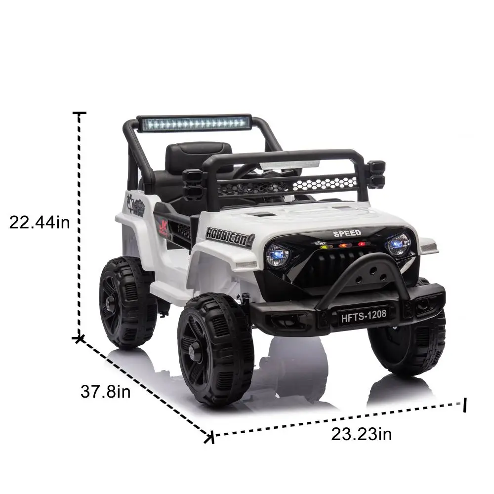 12V Kids Ride-On Electric Truck Car with Parental Control, 4-Wheel Suspension, Bluetooth, Battery Indicator, LED Light