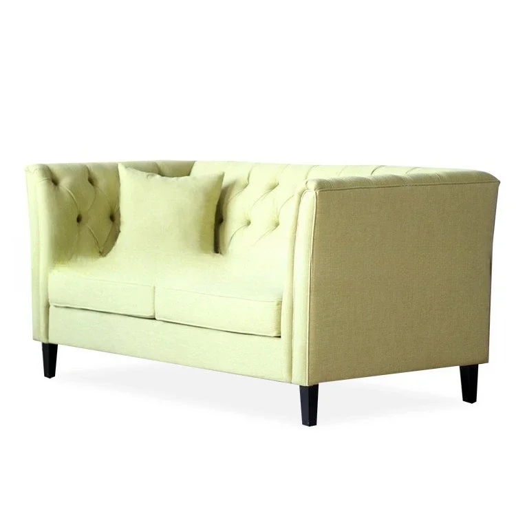 

Simple modern fabric sofa, living room leisure soft bag sofa, coffee shop negotiation double sofa