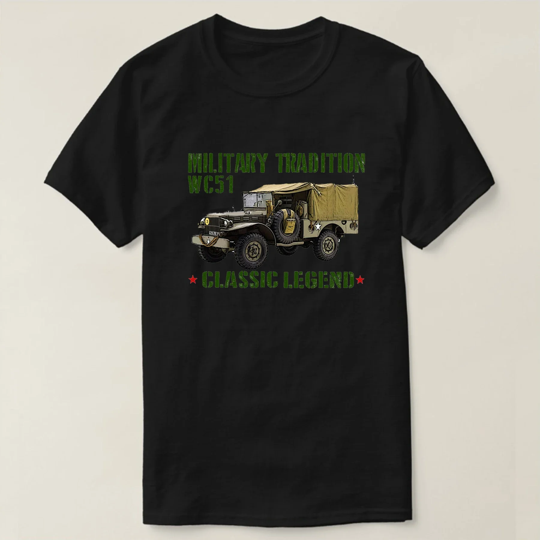 Vintage Military Tradition WC51 Classic Legend American Car T Shirt. 100% Cotton O-Neck Casual T-shirts Loose Top New Size S-3XL