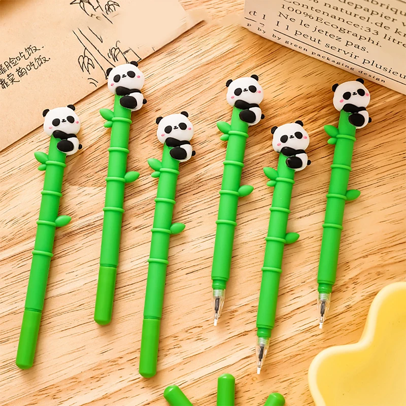 Kreatif Cepat Kering pena netral kartun lucu Panda pulpen menulis lancar pena tanda tangan perlengkapan kantor sekolah