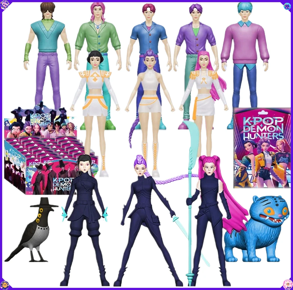 Caja ciega de cazadores de demonios de Anime, cazadores de demonios, Rumi Mira Zoey, tigre, juguete, decoración de escritorio, estatuas, adorno, regalos de Navidad para niños