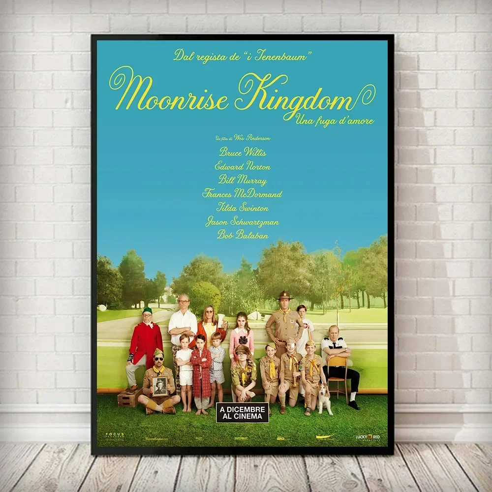 Wes Anderson Classic Movie Moonrise Kingdom Film Poster Canvas Painting Teen Love Story Wall Art Pictures Home Decor
