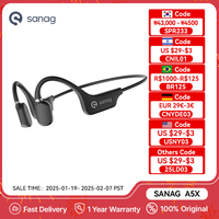 Sanag A5X True Bone Conduction Earphone Open Ear Bluetooth Wireless Sport Headphones Waterproof Headset 3D Stereo Sound