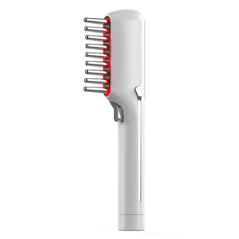 Electric Hair Growth Massage Comb Microcurrent Skin Applicator LED Red Light Scalp Brush For Hair Spa Anti Hair Loss