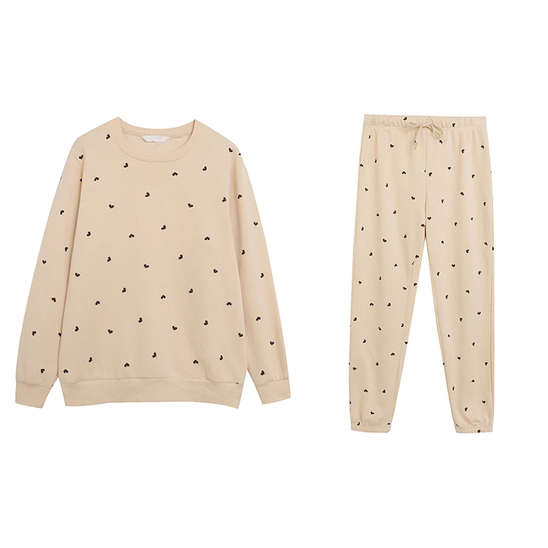 

Удобная толстовка с капюшоном на флисовой подкладке и завязками, свободного кроя, с круглым вырезом, женская, модная, повседневная, универсальная, с дизайном в виде сердечек.