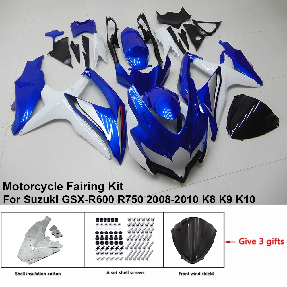 

Motorcycle Fairing Set Body Kit Plastic For Suzuki GSX-R600 R750 2008-2010 K8 K9 K10 Accessories Injection Bodywork S0608-113a