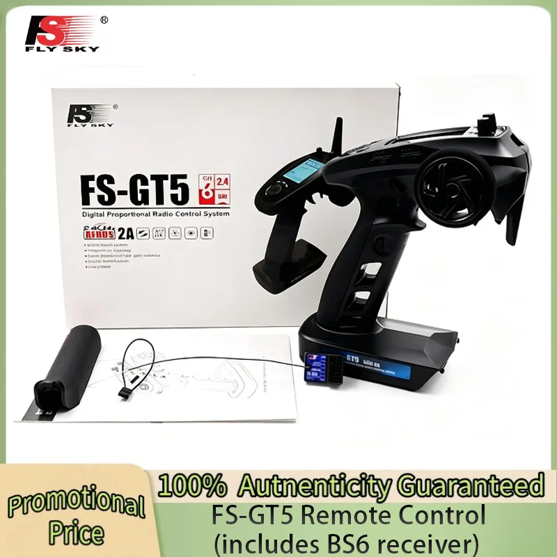 FlySky FS-GT5 2.4G 6CH RC Transmitter W/ FS-BS6 Receiver for RC Crawler Car Boat Tank RC Parts
