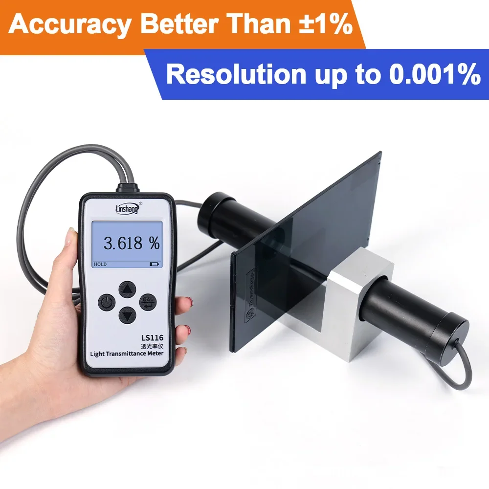 Compteur de transmission de la lumière visible de haute précision, transmission VLT VL pour verre optique, CIE 380-760nm, RTS LS116