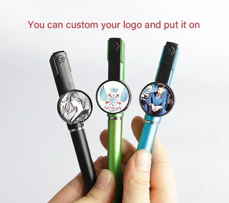 10Pcs Sublimation Print Blank Gel Pen Custom Logo Image Personalized Printed DIY Gift Pen with Phone Holder Touch Screen stylus