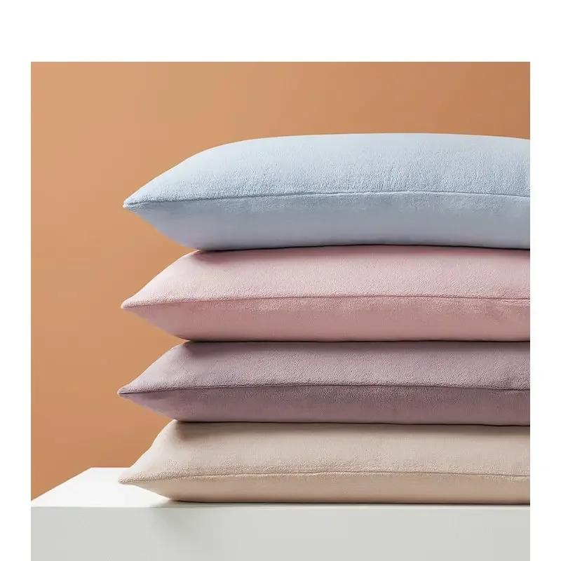 1Pair Blue Grey Pink Velvet Decorative Pillows Case Soft Velvet Rectangular Envelope type pillowcase Soft Pillow Cover