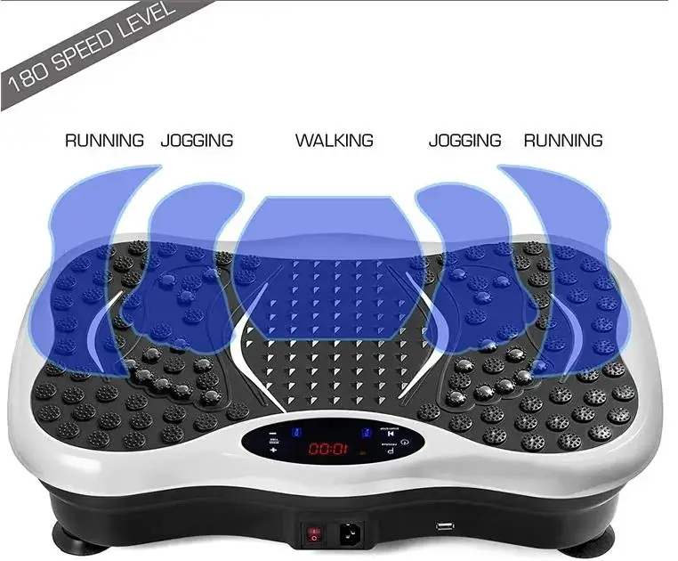 New 4D Vibration Plate Exercise Machine Magic Body Crazy Fit Massage Power Gym Fitness ABS & Metal Material Electromagnetic Type