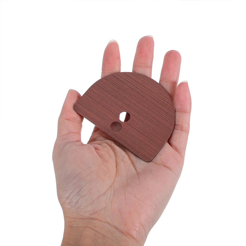 

4pcs Fingerprint Decorative Cover Brown Zinc Alloy Door Deadbolt Hole Filler Security Plate Reinforcement Smart