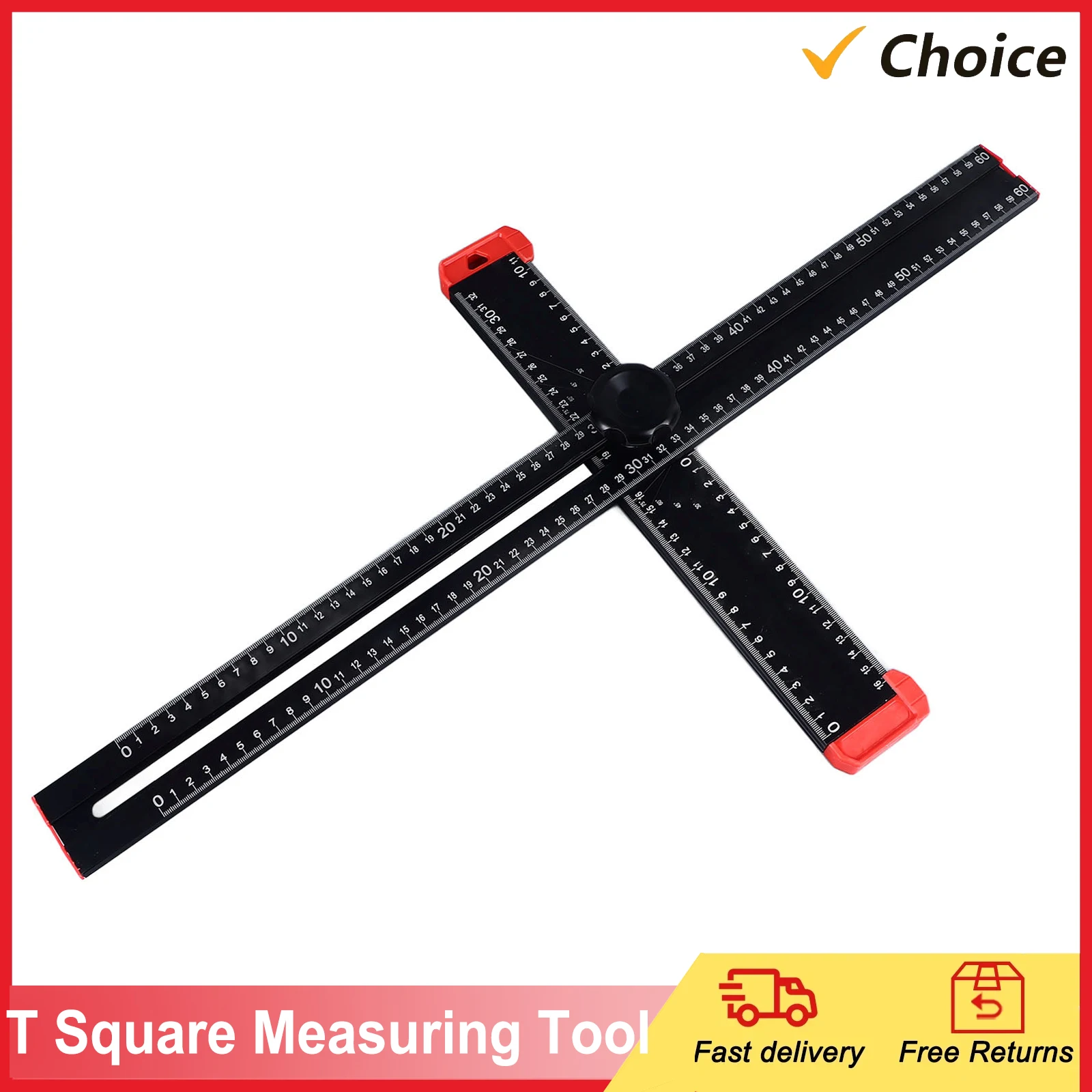 

Adjustable T Square Layout Tool Efficient Adjustable T Square Measuring Tool Practical 2 in 1 Multifunctional for Woodworking