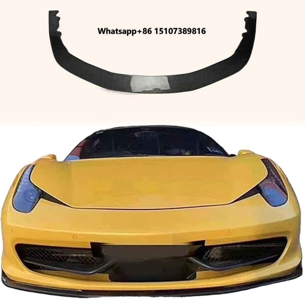 For 2010-2015 458 Coupe Spyder AP Style Front Bumper Bottom Lip Splitter