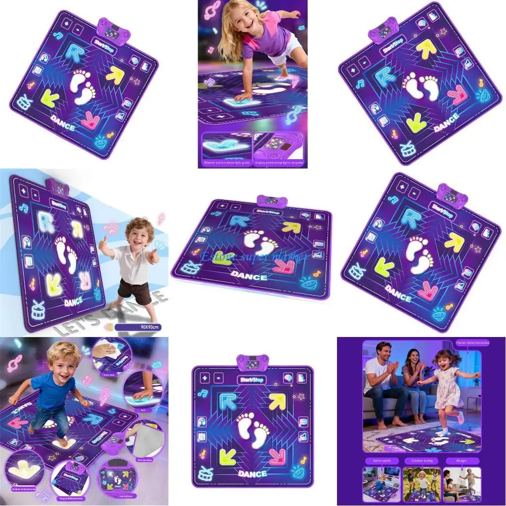 090B Edukacyjna mata do tańca z oświetleniem muzycznym dla dzieci Playmat z możliwością składania