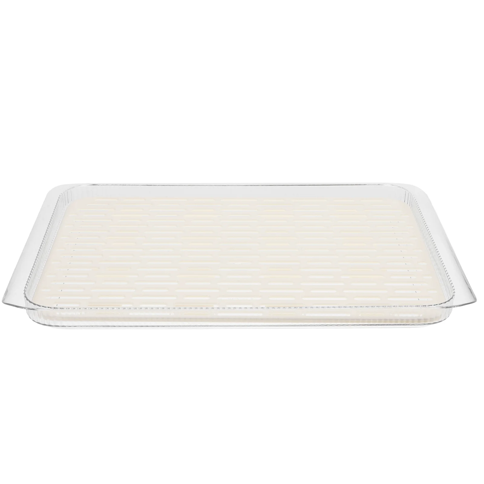 

Kitchen Drainage Tray Thickened Double Layer Grid Non Slip Fruit Dish Fruit and Vegetable Storage Kitchen Counter Rack