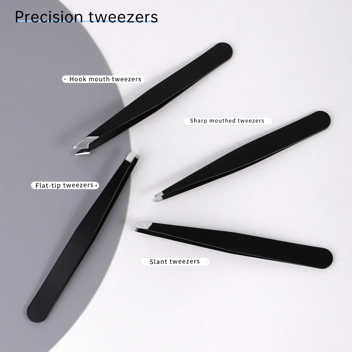 أداة تشذيب الحواجب من الفولاذ المقاوم للصدأ مكونة من 8 قطع من NRCS هي أداة مثالية لتقليم الحواجب وتثبيت الحواجب.