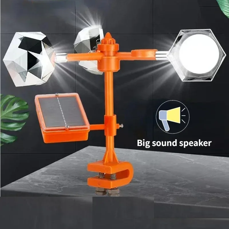 

Garden vegetable field Ultrasonic Solar Bird Pest Repeller 360 Degree Rotating Reflector Drive Away Bird Device Wind bird scarin