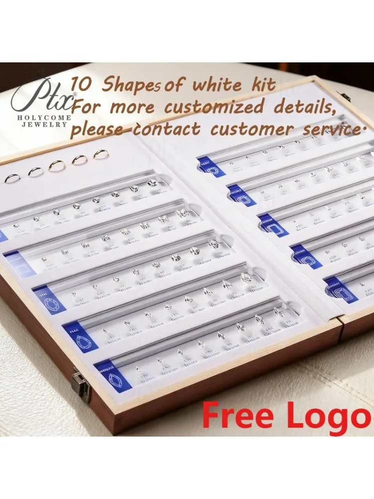 Vergelijking Ring Sizer Tester 5A CZ Moissanite Diamond Jewerly Dealer Gereedschap Set Gereedschap Maat Vorm Referentie Topkwaliteit Groothandel - afbeelding 2