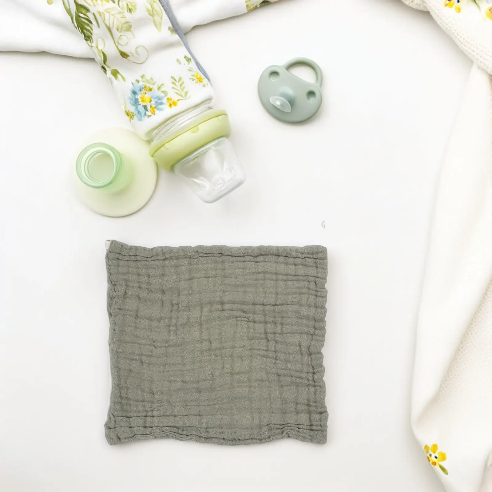 6Pcs Baby Burp Cloths Cotton Muslin Baby Burping Cloths Absorbent Newborn Shoulder Protection for Boys Girls 30x30cm