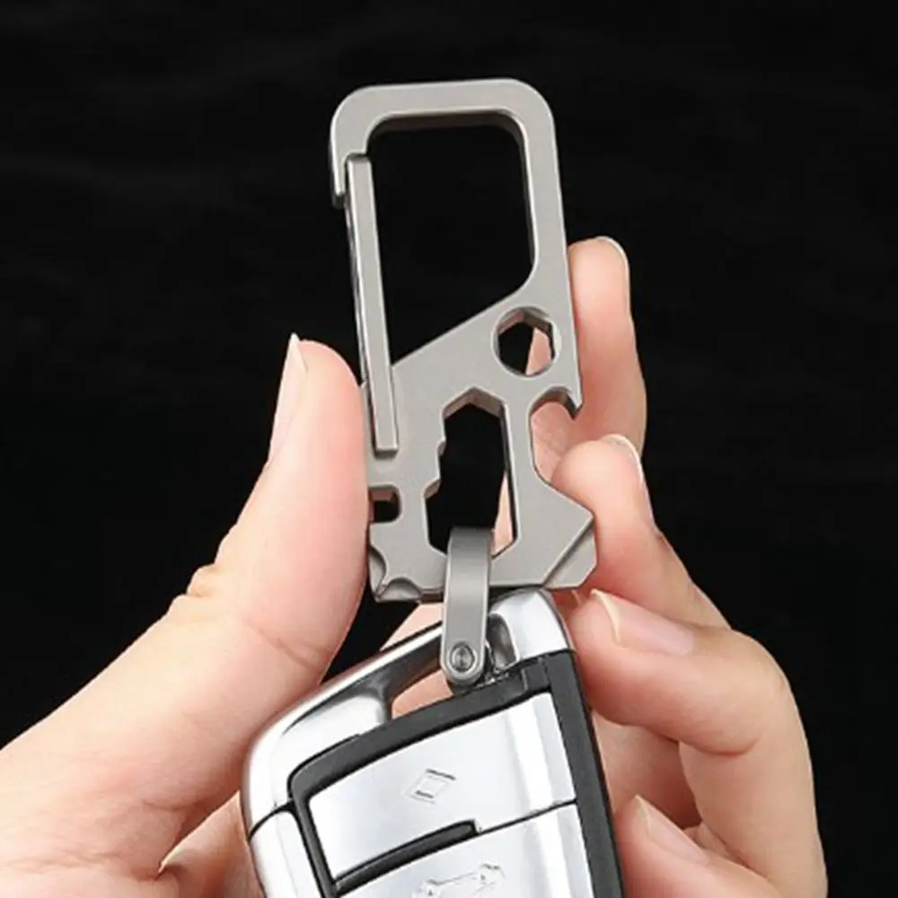 Titanium Alloy Outdoor Bracelet Buckles Horseshoe Buckles Carabiner D Bow Staples Shackle Key Ring Keychain Hook Buckles view 3