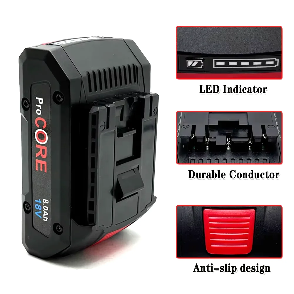 

18V battery For Bosch ProCORE Premium Series Replacement Battery BAT609, BAT618, GBA18V8 New 21700 Battery Cell