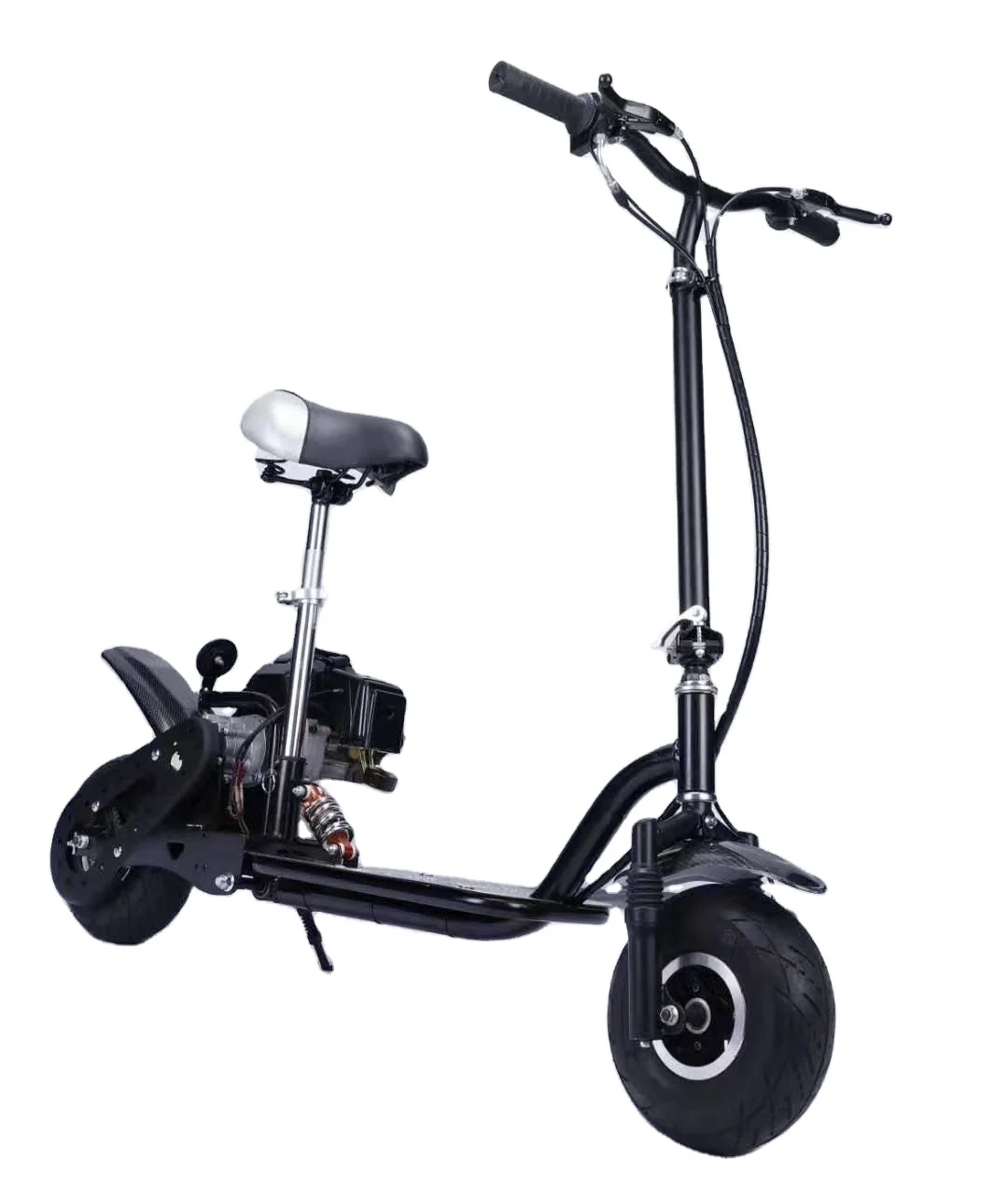49cc 50cc 2-stroke Cheap Mountain Gas Scooter Foldable 9 Inch Tire