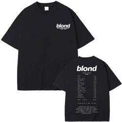 Streetwear Rapper Frank Channel Orange Graphic Print Tshirt Ocean Oversized T-shirts Blond Hip Hop Vintage Men's Blond Tees Top