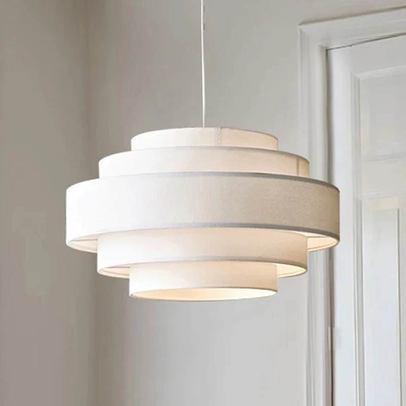

Nordic Fabric Led Pendant Light Modern Living Room Bedroom Restaurant Ceiling Chandelier Lustre Home Decor Hanging Lamp Fixtures