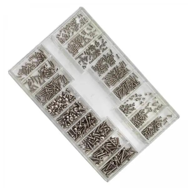 Stainless Steel Mini Screw Nuts Set 500pcs 18 Sizes Micro Repairs Kit for Laptop Notebook Electronics