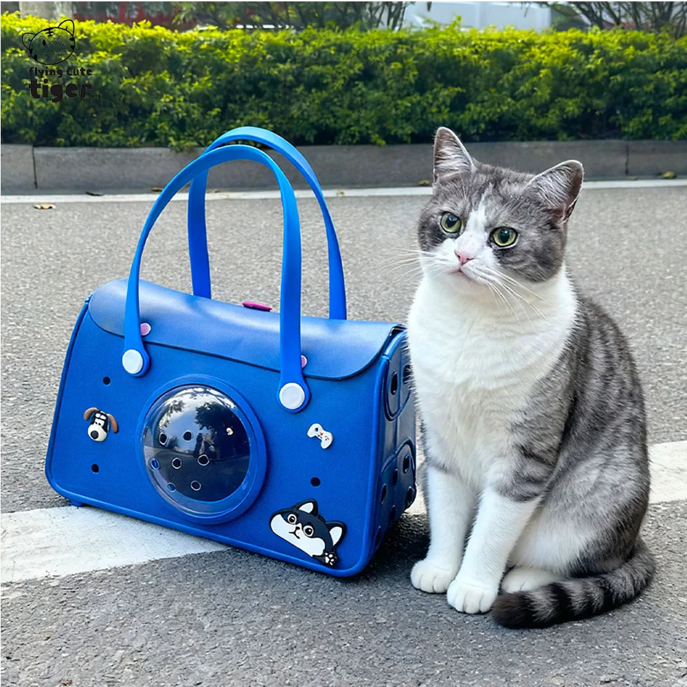 カバー付きペットバッグ、evaペットバッグ、暖かくて持ち運びやすいスペースカプセル型猫用バッグ、大容量通気孔付きバッグ、屋外用ポータブル断熱バッグ