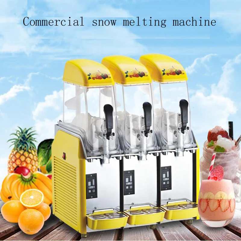 Factory Price Three Cylinder Slush Machine Commercial Industrial Snow Melting Machine 110v 220v Cold Drink Juicer Machine