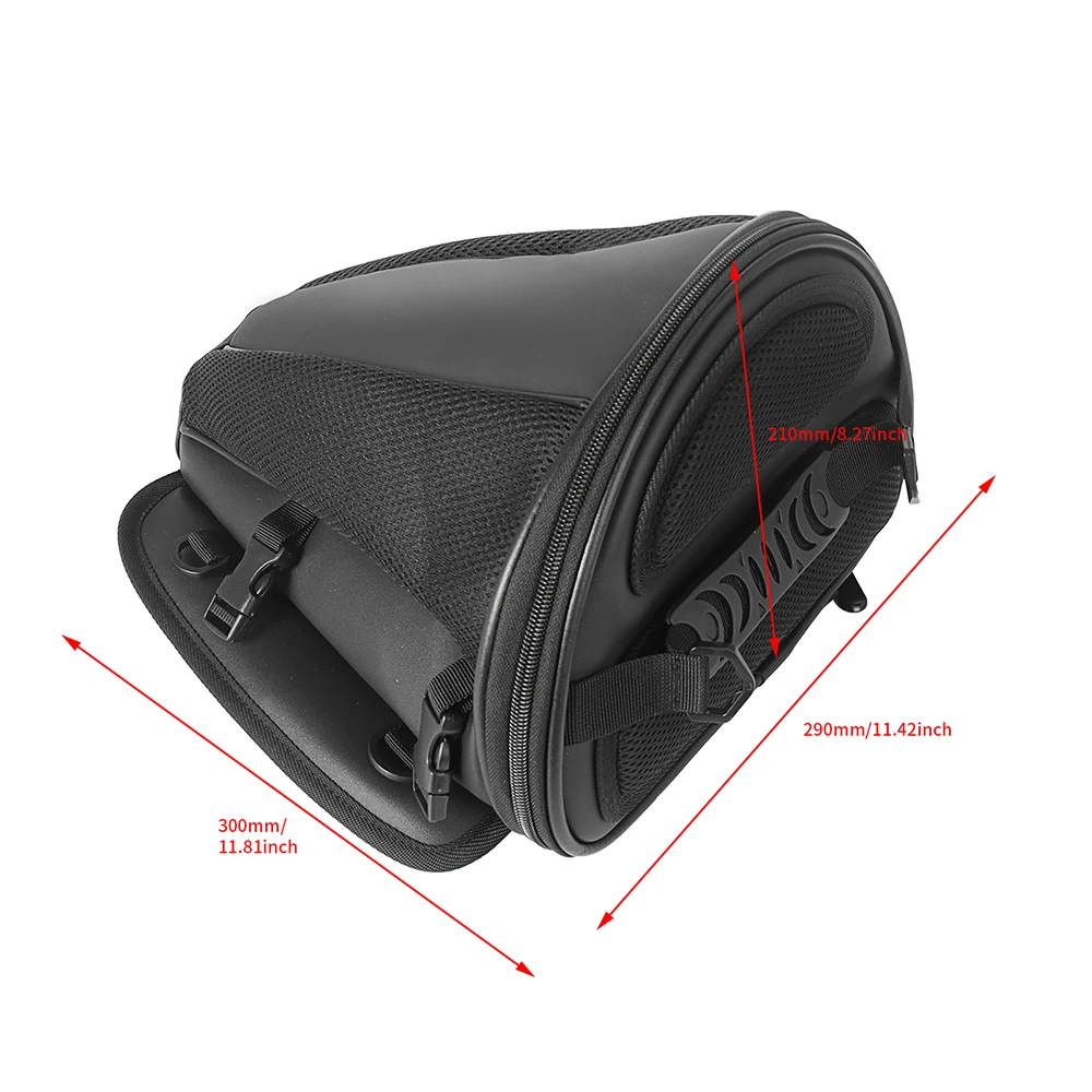 Black Multifunction Motorcycle Rear Seat Bag Waterproof Motorcycle Tail Bag Large Capacity Motocross Rider Shoulder Bag