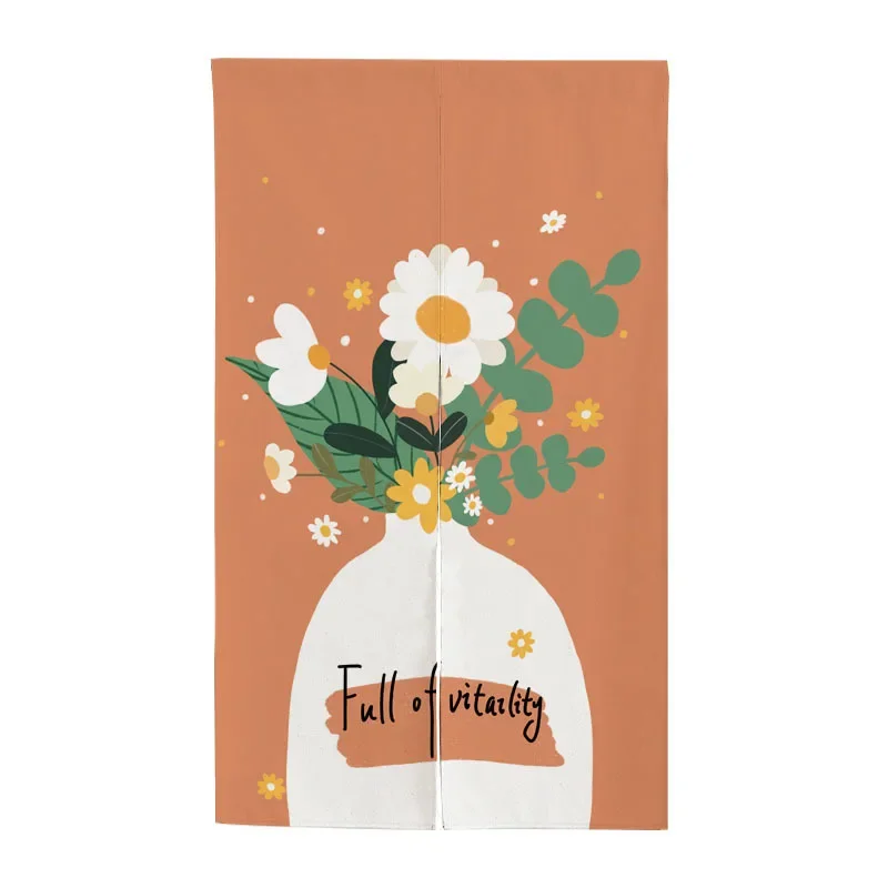 بسيطة الزهور اللوحة ستارة الباب المطبخ نورين ستارة المدخل مدخل المنزل التقسيم ديكور مطعم معلقة نصف الستار