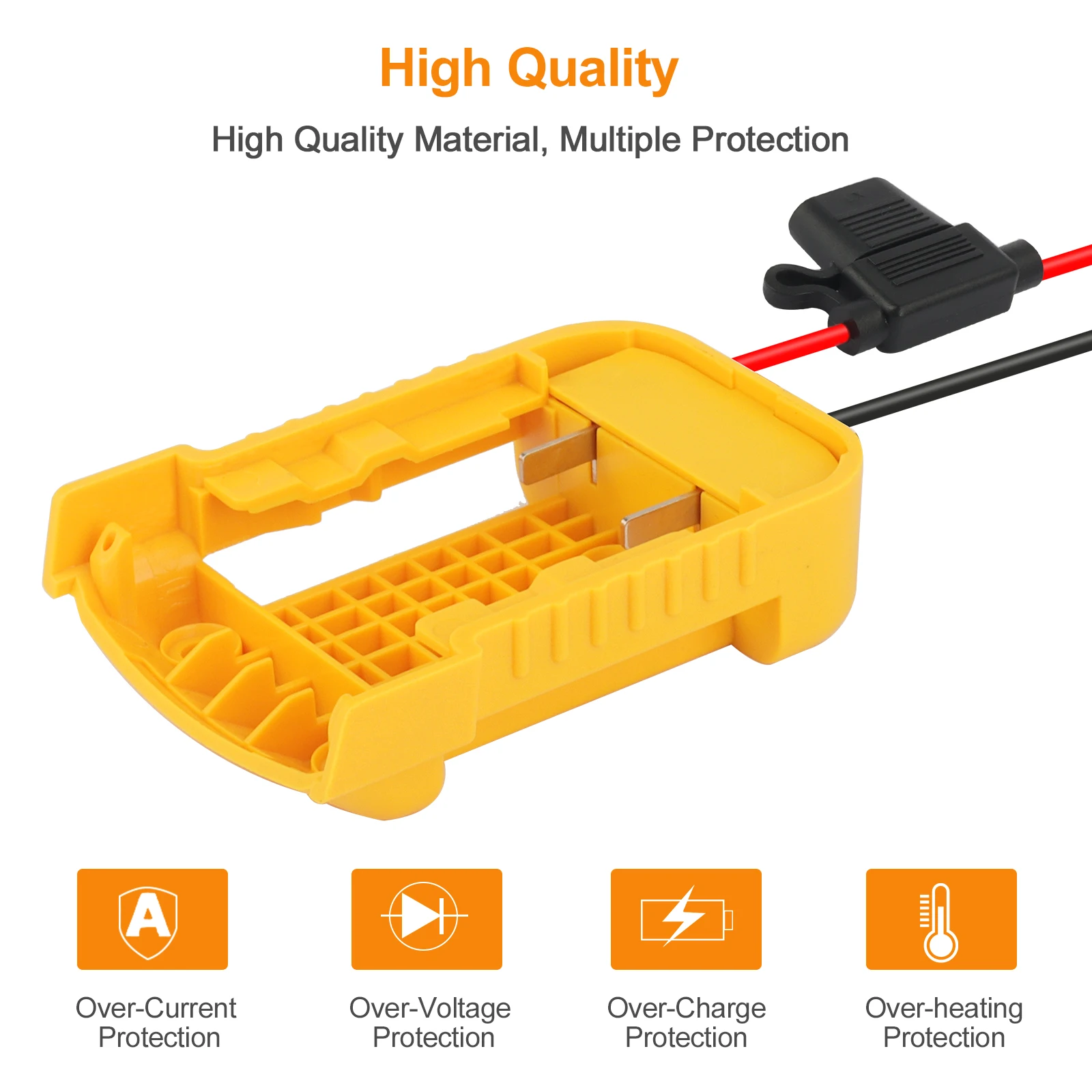 Imagem -05 - Adaptador de Bateria para Dewalt Faça Você Mesmo Poder para Brinquedos Interruptor e Fusível Embutidos 18v 20v 54v 60v