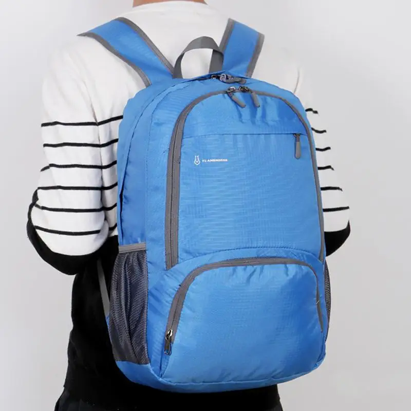 軽量折りたたみバックパックユニセックス防水パッカブルバックパックアウトドア旅行ハイキングサイクリングデイパックキャンプバックパック