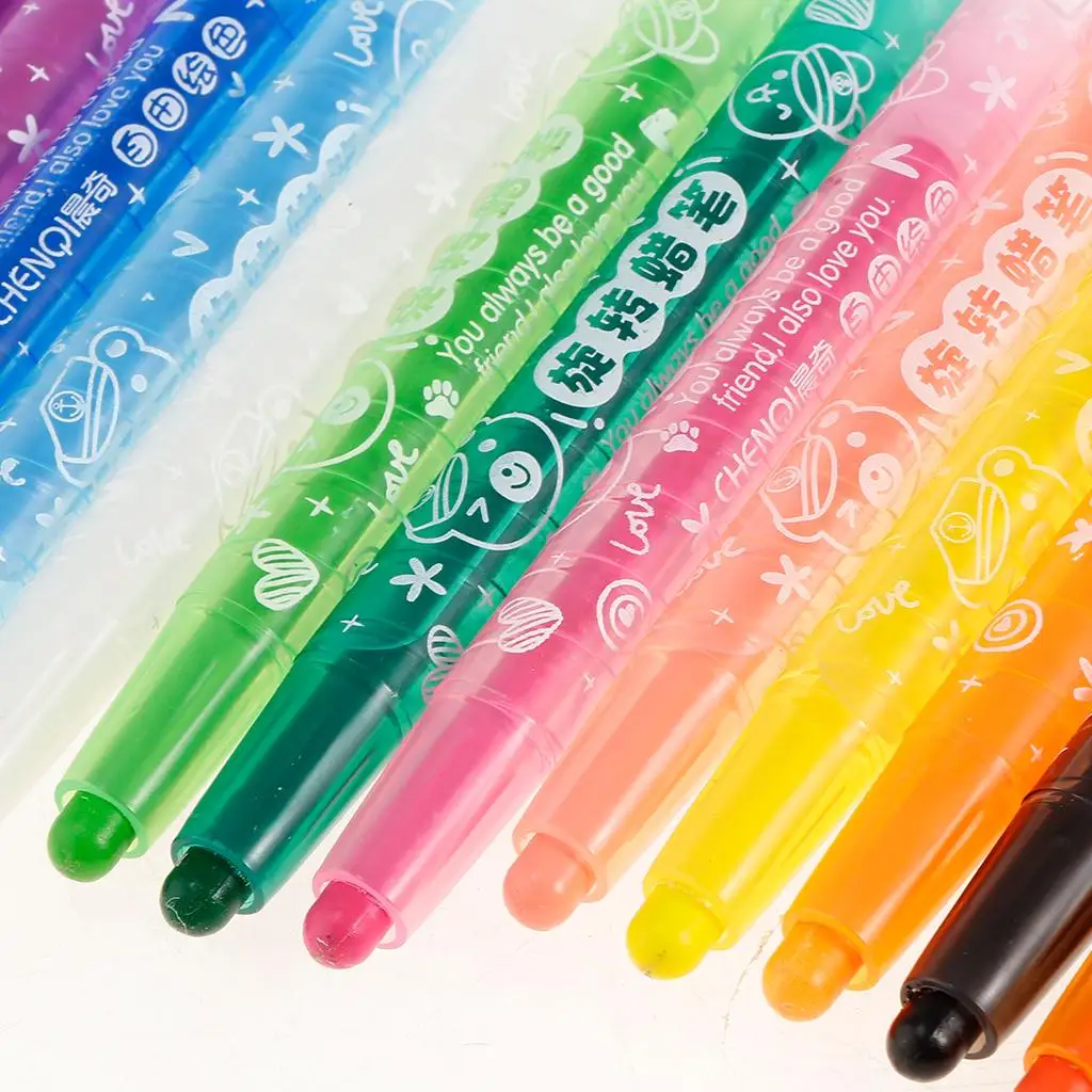 Imagem -05 - Rotating Rolling Crayon para Desenho e Pintura 18 Cores Crianças