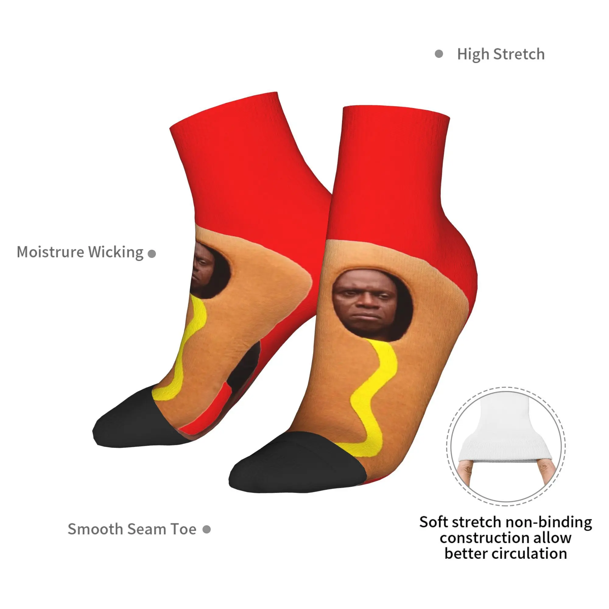 All Seasons Captain Raymond Holt - Hot dog Socks Harajuku  Sport Middle Tube Socks Soft Casual Stockings for Men Women  Gifts