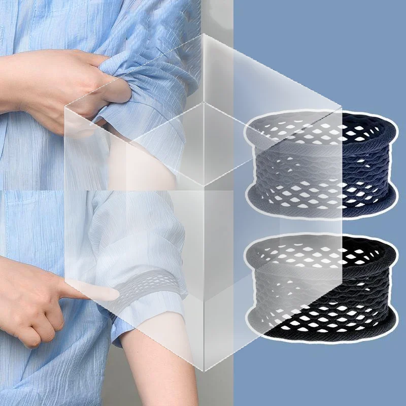 5pcs Elastic Sleeve Adjusters Non-Slip Cuff Fasteners for Suit Jackets and Shirts Perfect for Office Professionals