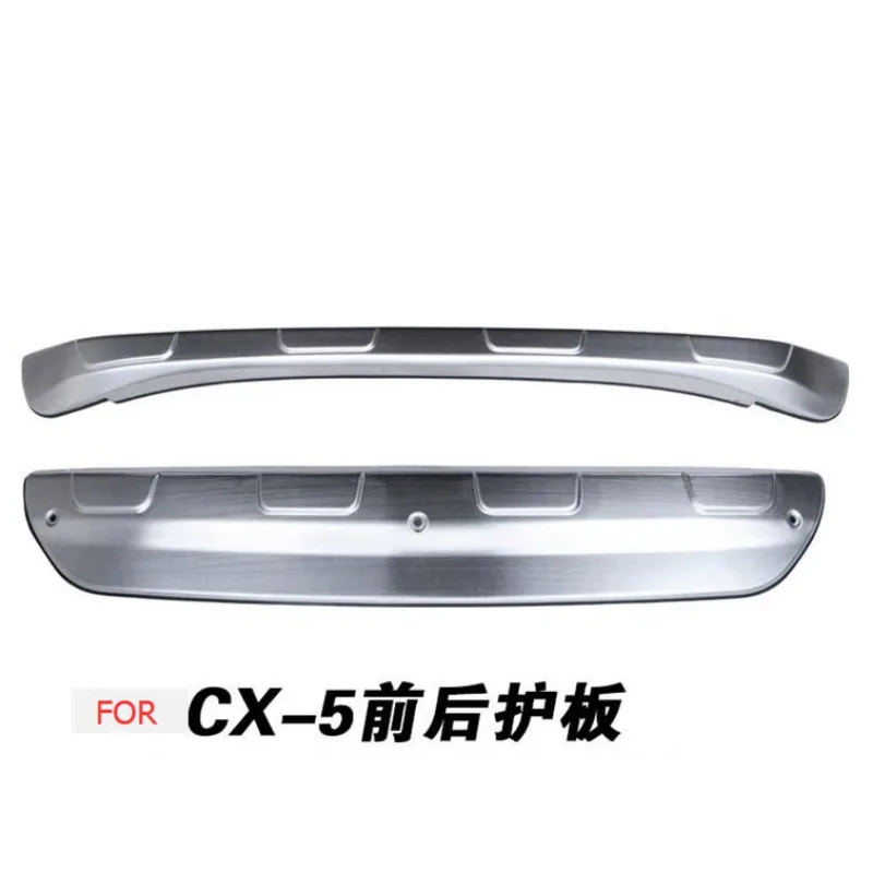 Car styling Stainless steel front and rear Bumper Protector Skid Plate cover FOR Mazda CX-5 CX5 2012 2013 2014 2015 2016 year