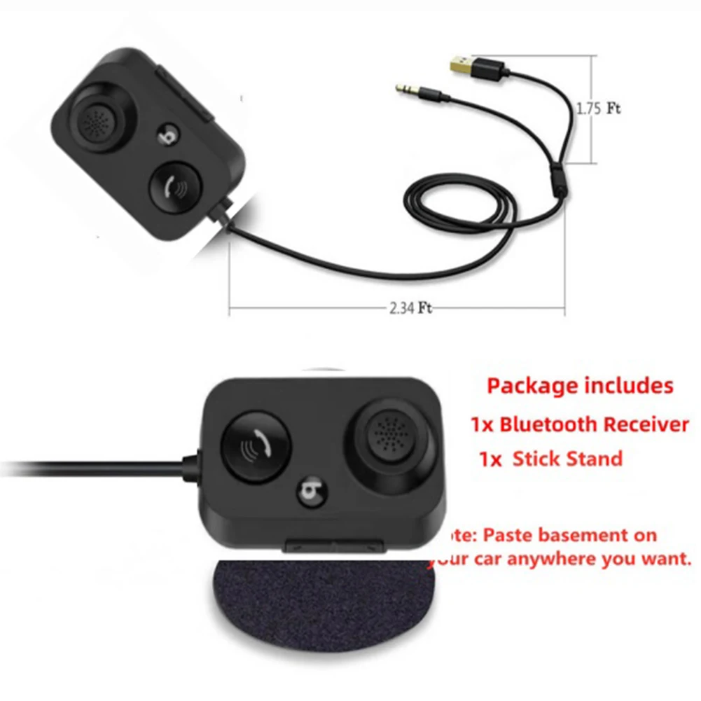 Adaptateur audio sans fil pour voiture, récepteur de voiture compatible Bluetooth 3.5, USB, AUX, récepteur automatique sans fil pour haut-parleur de voiture mains libres, 5.0mm