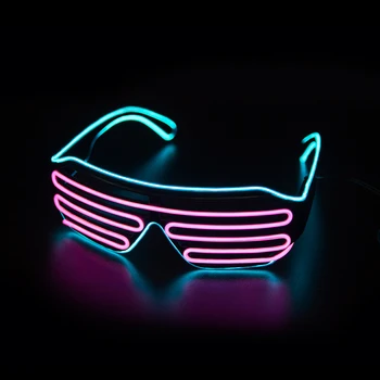 Glowing Glasses LED Gafas Luminous Bril Neon Christmas Glow Sunglasses Flashing Light…