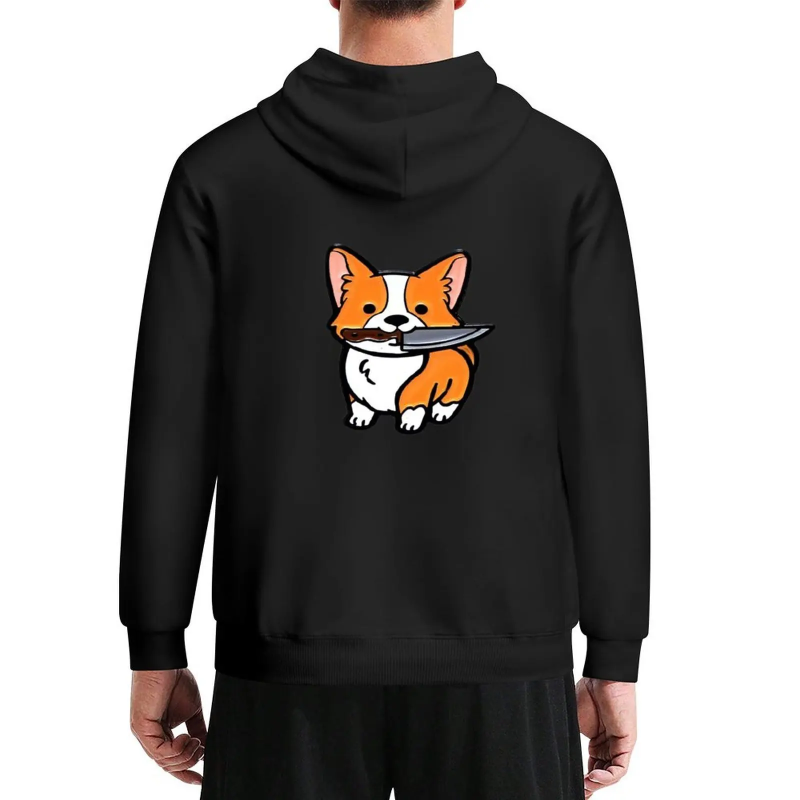 

Corgi Knife Hoodie men's clothes men's sweat-shirt set anime clothes autumn clothes hoodie graphic