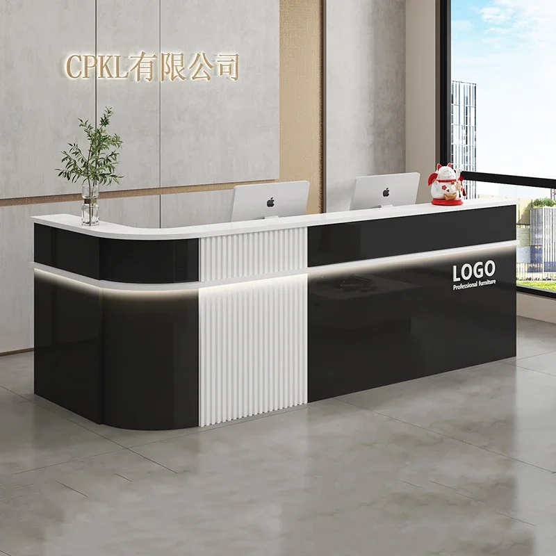 

Modern Decor Reception Desk Luxury Elegant Simple Design Reception Counter Nordic Unique Escritorios De Oficina Office Furniture